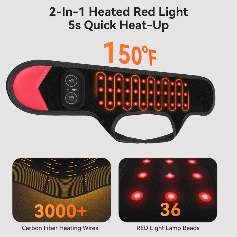 Yabuu Cordless Ankle Brace Heating Massage Pad Relieves Ankle Pain with 3000mAh Battery, Ankle Heated Wrap Pad for Ligament Strain,Achilles Tendonitis,Joint Care, Washable, Thoughtful Gift