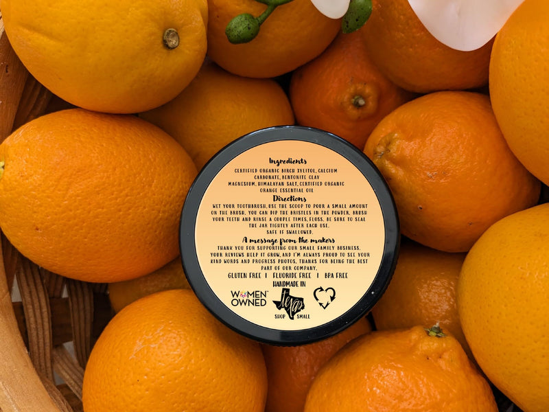 [Australia] - Simply Sooney Fluoride Free Remineralizing Tooth Powder Kid Safe Orange Formula Value Size Up to 6 Month Supply I for Naturally Stronger Teeth I Healthier Gums I Brighter Smile 3.5 oz BPA Free Plastic Jar 