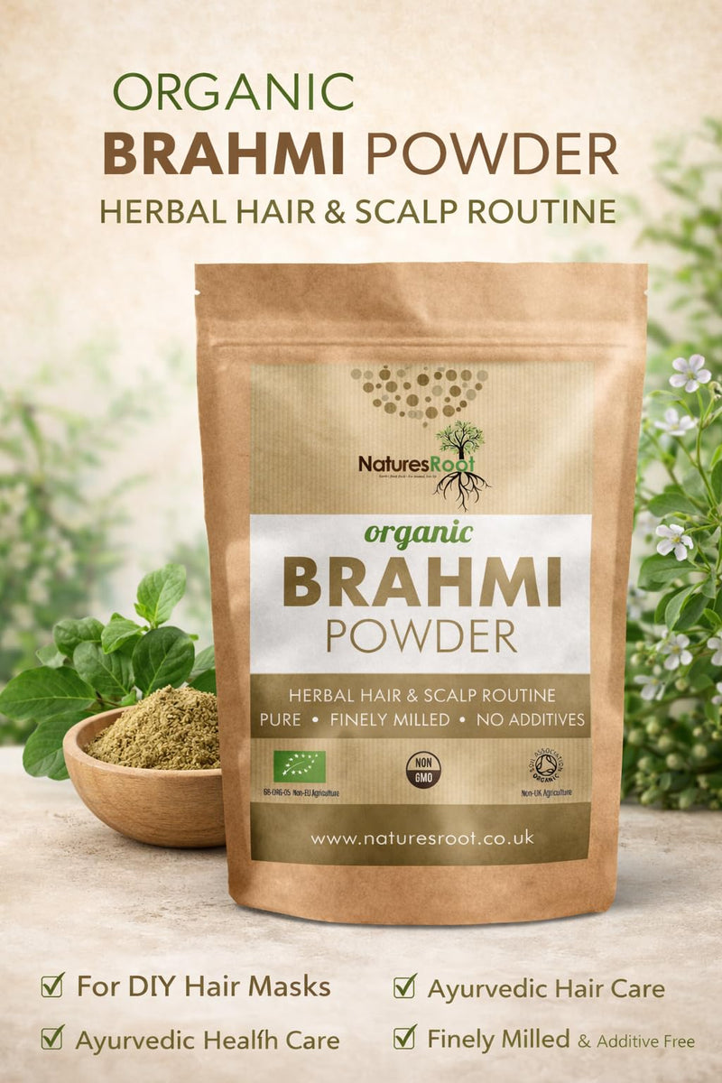 Nature’s Root Organic Brahmi Powder - Ayurvedic Herb | Bacopa Monnieri | Hair Growth Product | Thickening Hair Supplement (500g) 125 g (Pack of 1)