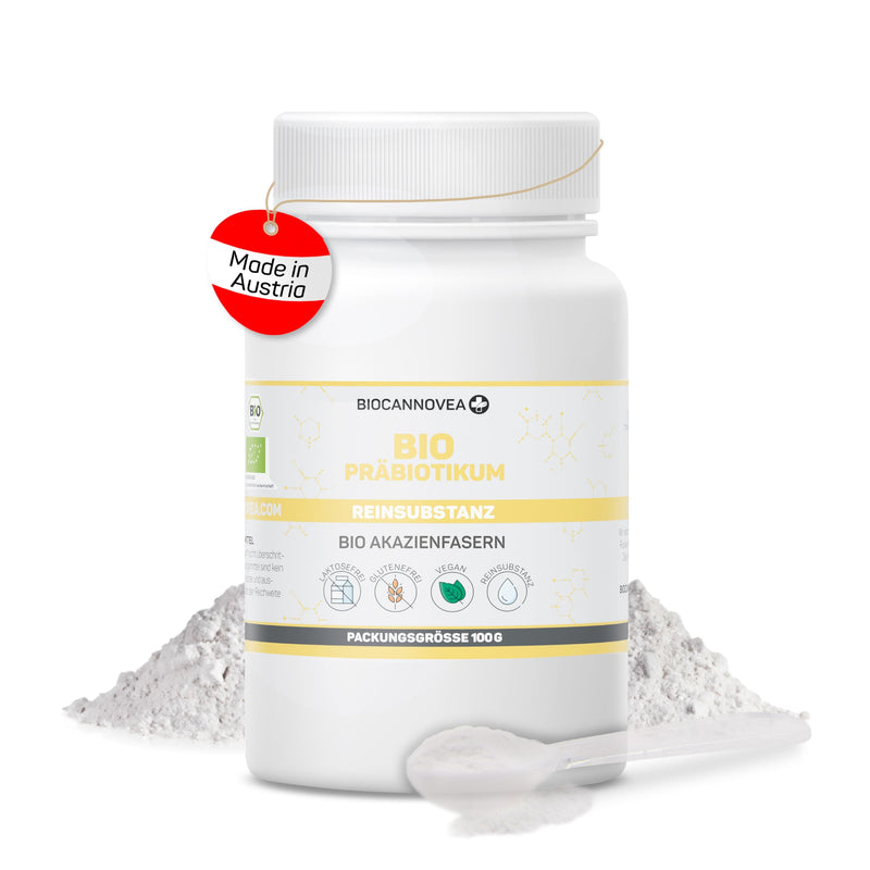 [Australia] - BIOCANNOVEA organic prebiotic - with acacia fibers to support intestinal health - promotes the immune system and intestinal flora and supports mental health - produced in Austria 