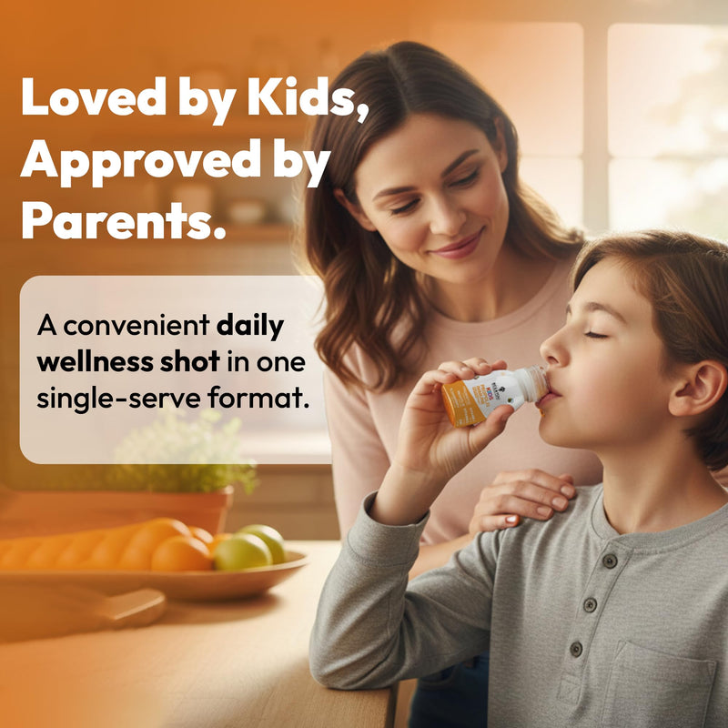 Bee and You Kids Propolis Immune Day Time Shot - Probiotic, Vitamin C, Vitamin D3, Zinc, Immune Support, Gut Health, Digestive Health, 1.69 Fl. oz, 12 Pack Elderberry