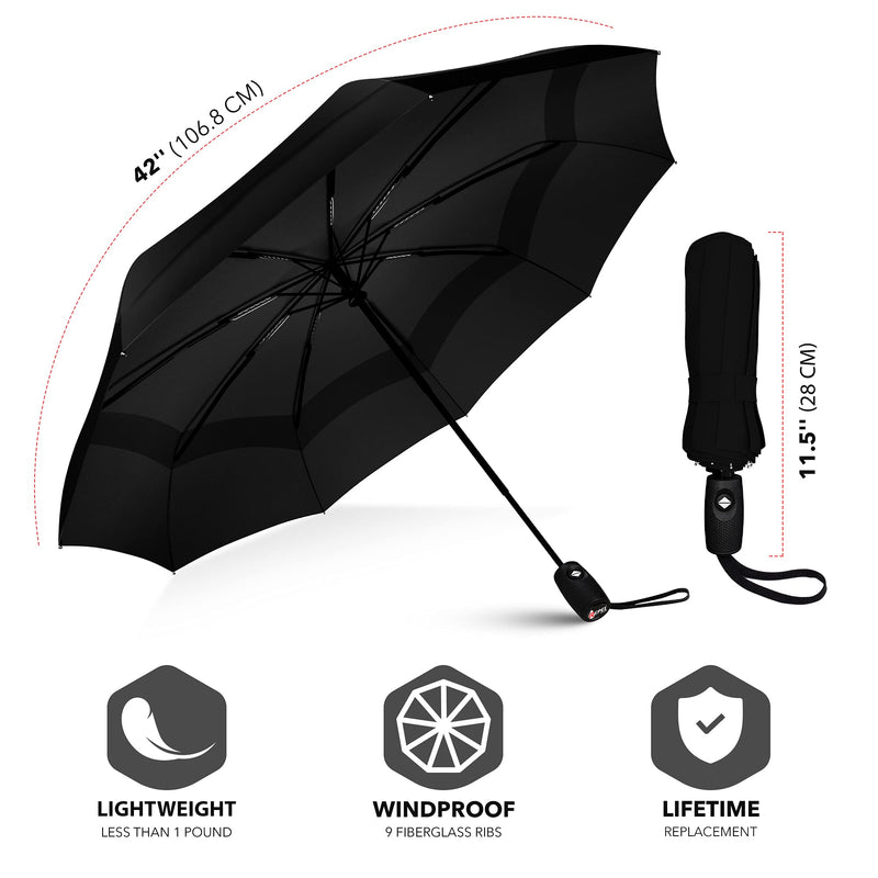 Cafe Du Chateau French Press & Repel Umbrella Travel Umbrella Bundle - Enjoy Perfect Coffee and Stay Protected from Rain