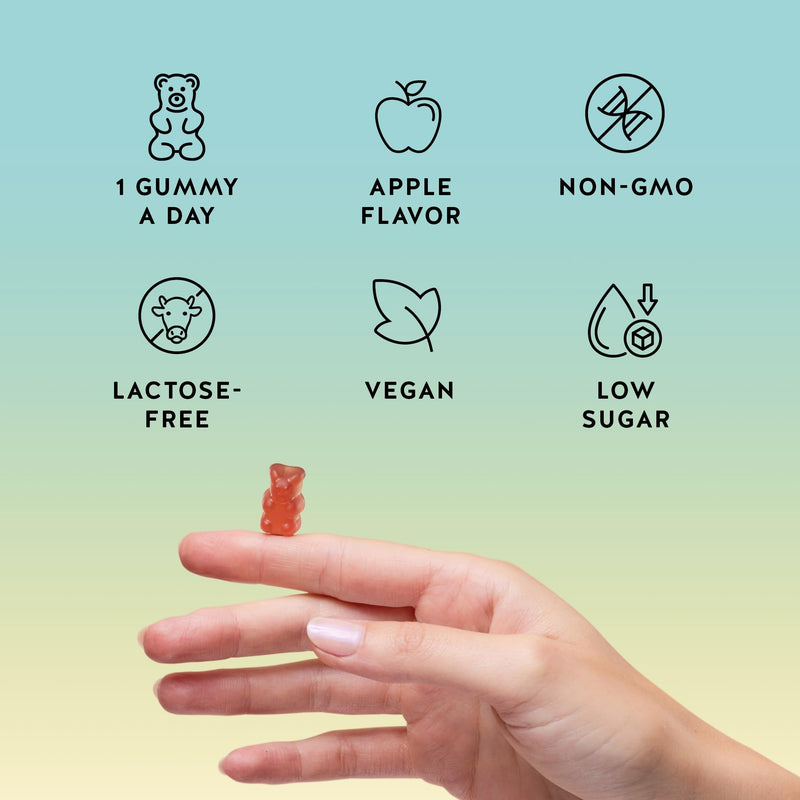 Bears with Benefits Apple Cider Vinegar Gummies for Gut Health Support | Made with apple cider vinegar, pomegranate and beetroot in one delicious vegan gummy for daily gut support. 1 Count (Pack of 60)