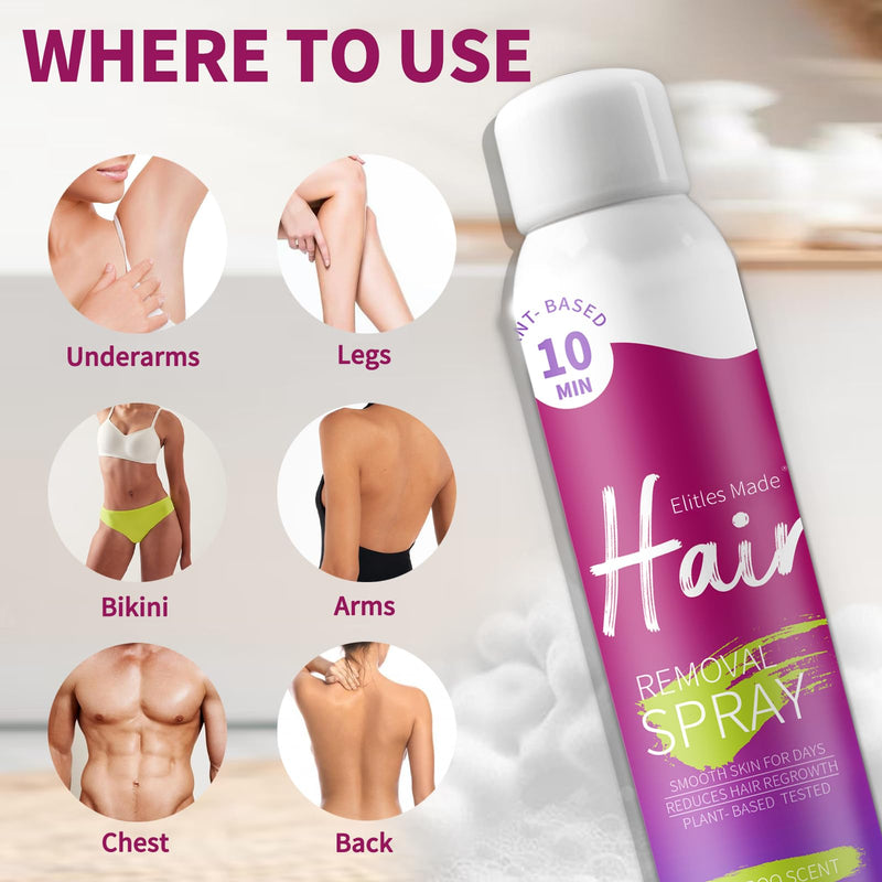 [Australia] - Hair Removal Spray, Hair Removal Cream for Women and Men, Painless Sensitive Skin Hair Remover for Bikini, Private Areas, Pubic, Body, Legs, and Underarms 7.17OZ 
