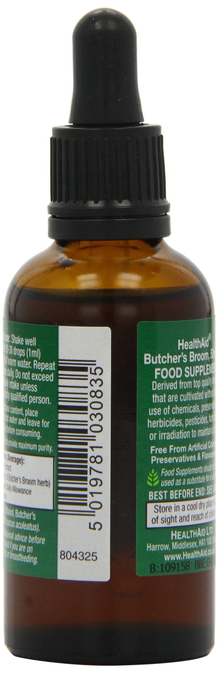HealthAid Butcher's Broom (Ruscus aculeatus) 50ml Liquid (Pack of 2) 50 ml (Pack of 2)