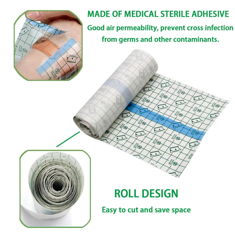 [Australia] - Tattoo Aftercare Bandage Roll 6"x 2 Yard - Waterproof Transparent Film For Tattoo Initial Healing And Skin Repair Adhesive Tattoo Supply Wrap 6 x 72 Inch 