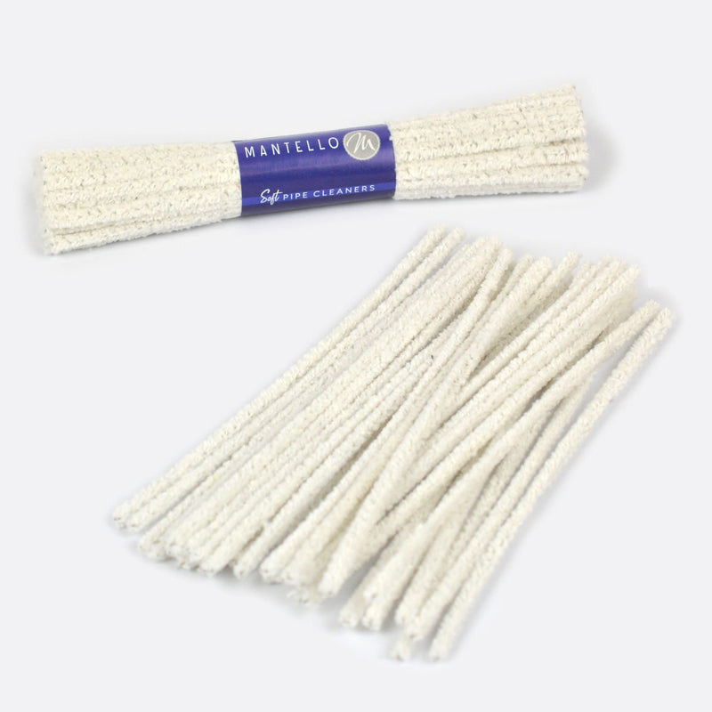 [Australia] - Mantello Pipe Cleaners (176 Pack- Soft Bristle) - 6 Inch, 100% Cotton, Steel Wire Pipe Cleaners for Pipe Smoking- Pipe Cleaners Bulk for Glass Tobacco Pipe, White Pipe Cleaners Craft Supplies 