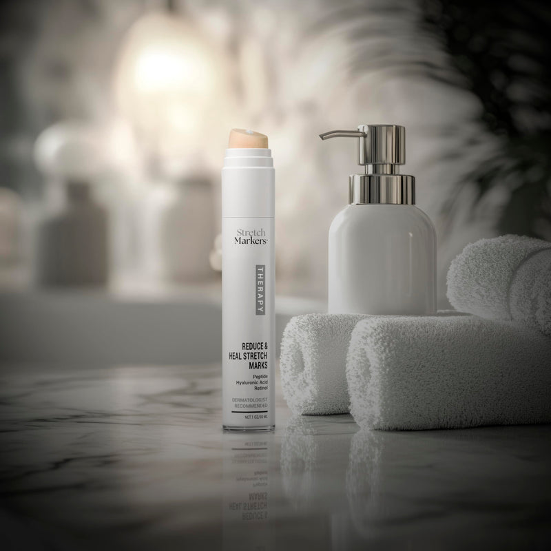 [Australia] - StretchMarkers Therapy Visibly Reduce and Treat Stretch Marks Cream, 1 fl oz, Retinol, Hyaluronic Acid, Bioactive Peptides & 3D Stem Cell Technology 