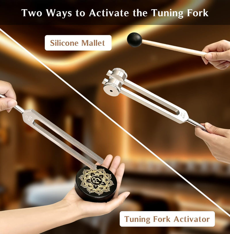 [Australia] - Weighted Tuning Forks for Healing Set (128Hz, 256Hz, 512Hz) ‚Äî Sound Therapy, Chakra Balancing, Stress Relief and Essential Yoga and Meditation 
