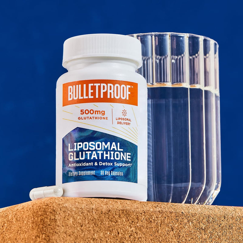[Australia] - Bulletproof Liposomal Glutathione Force Antioxidant Capsules, 30 Count, Supplement for Liver Health and Immune Support, 30 Servings 30 Count (Pack of 1) 