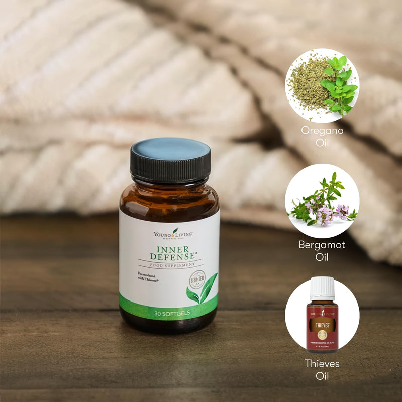 Young Living Inner Defense Softgels with Oregano & Essential Oils | Seasonal Wellness Supplement for Adults | Essential Oil Softgels | 30 Count 30 Count (Pack of 1)
