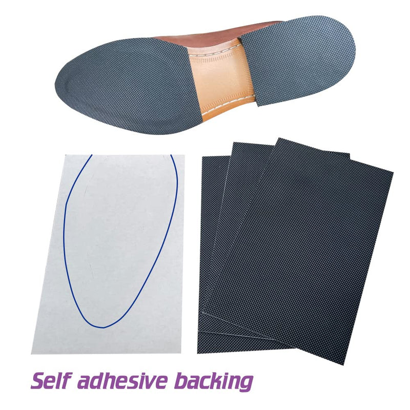 [Australia] - Unikstep 4pcs Shoe Sole Protectors, Non-Slip Shoe Sole Protectors, Shoe Bottom and Heel Pads, Noise Reduction Stickers, Self-Adhesive (Black) Black 