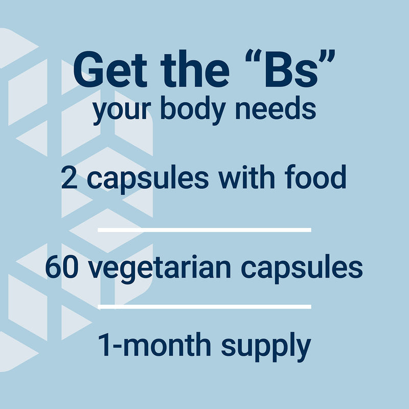 Life Extension BioActive Complete B-Complex, 60 Vegetarian Capsules | Complete B Complex for Heart, Brain & Nerve Support with Healthy Energy & Metabolism in Vegetarian Capsules 60 Count (Pack of 1)