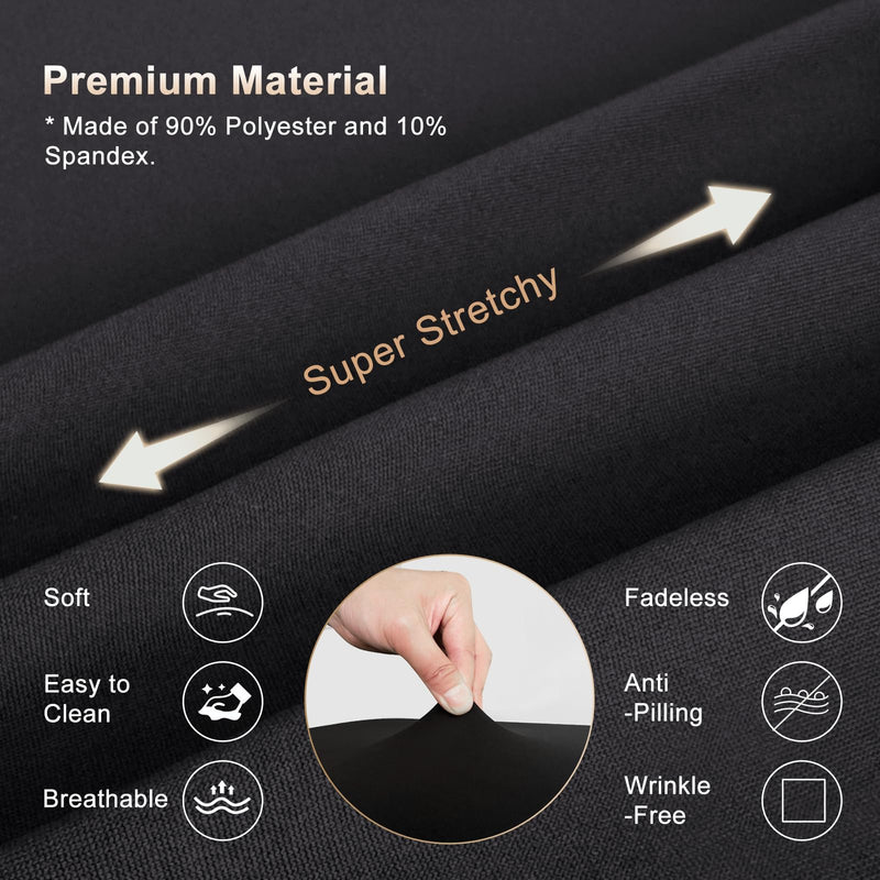 [Australia] - Spa Bed Cover Professional Lash Bed Cover Stretchy Massage Table Cover Beauty Bed Protective Topper, Excellent for Lash Extension, Spa, Massage, Beauty Salon, Wax, Tattoo Bed and Table (Black) 1-Piece Black 