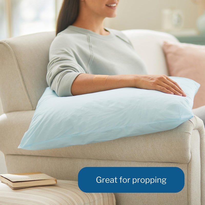 [Australia] - McKesson Medical Pillow [1 Count] Limited Reusable Hospital Bed Pillows, Fluid Moisture and Stain-Resistant, Blue, 20 in x 26 in 20 x 26 Inches (1 Count) 