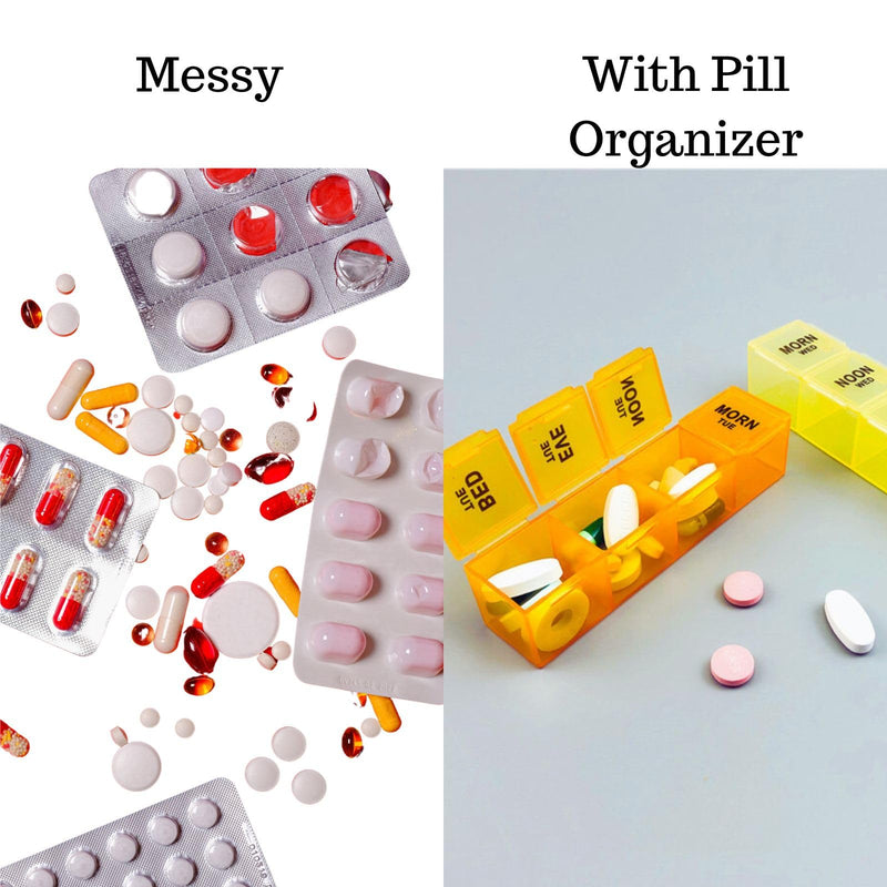Pill Organizer 4 Times a Day,Premium Weekly Pill Case Medicine Organizer Box 7 Days 28 Compartment to Hold Vitamins Medicine Organizer Box