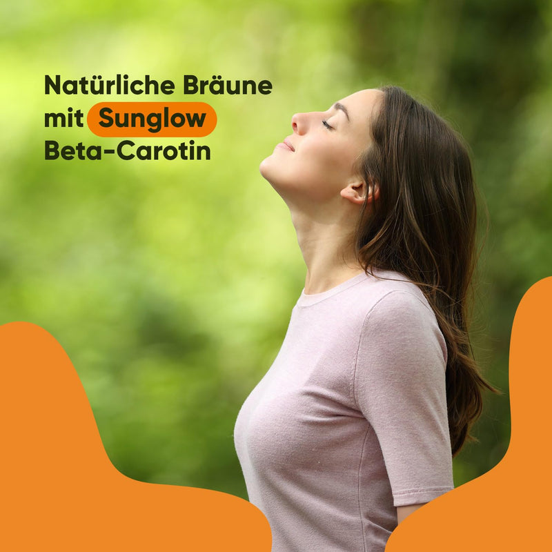 [Australia] - Sunglow Beta Carotene Complex as a tanning accelerator - 120 tablets - Vegan alternative to tanning capsules - For skin pigmentation & oxidative stress with copper, zinc, iodine, vitamin A, B3 & B2 