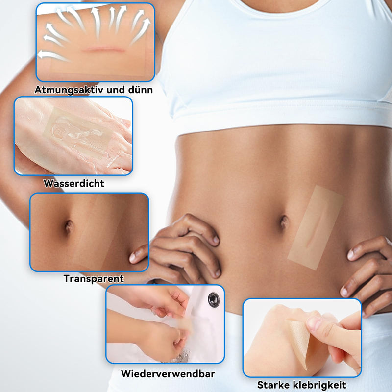 [Australia] - Silicone Scar Plaster, Professional Scar Plaster for C-Section Scars, Surgery, Burns, Keloid, Acne and More, 6-8 Month Supply Silicone Scar Roller (4CMx150CM) 4cmx150cm 