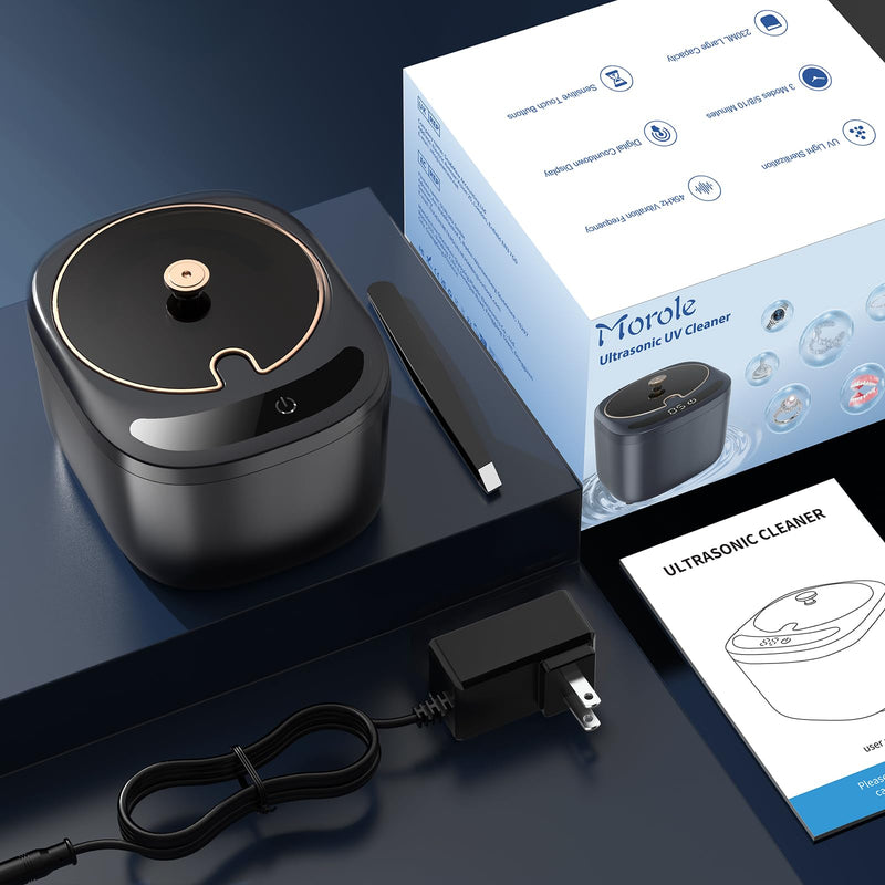 [Australia] - Ultrasonic Retainer Cleaner Machine, Dental Cleaning Pod, 45kHz Retainer Cleaning with 230ML Capacity for Dentures, Aligner, Mouth Guards, Braces, Jewelry, Nightguard & All Dental Appliances 