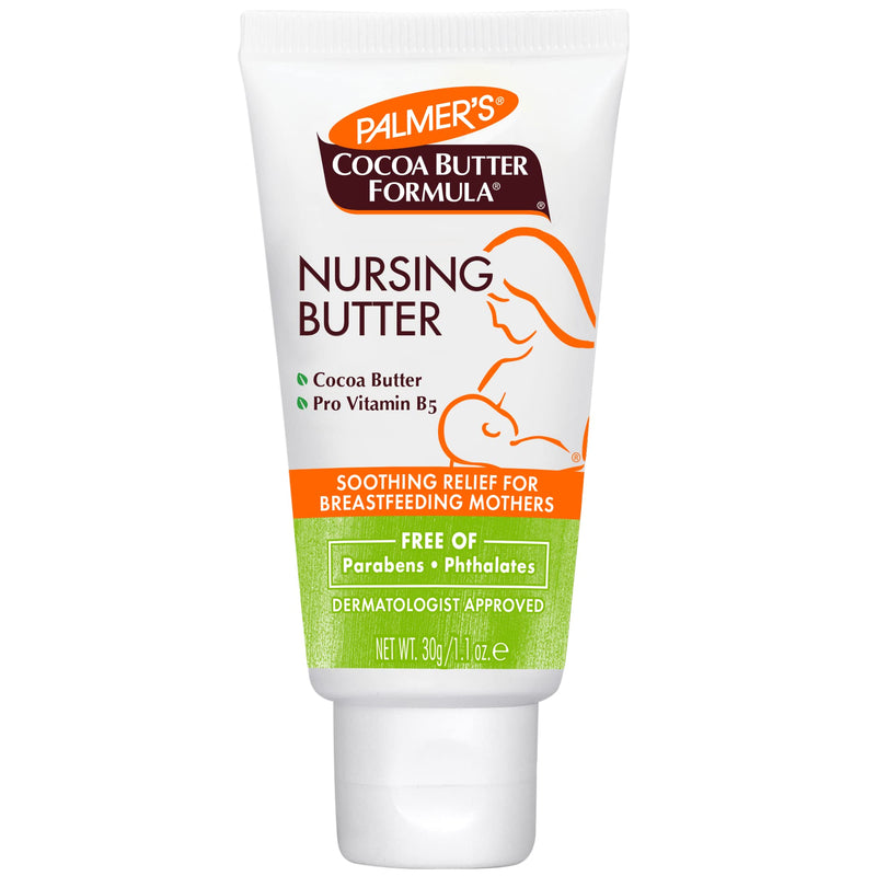 Palmer's Cocoa Butter Formula Nursing Butter for Breastfeeding (1.1 Oz) | Soothing relief for breastfeeding moms to help relieve sore, cracked nipples and leave skin soft. Dermatologically tested. 1.1 Ounce (Pack of 1)