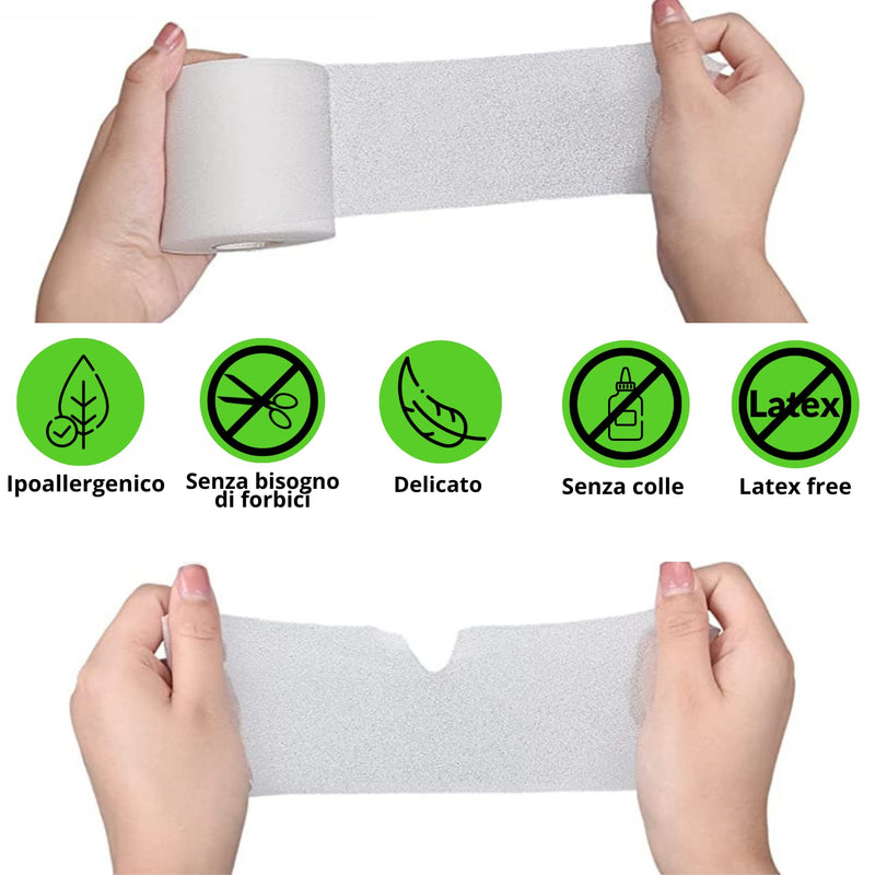 TS TAKESPORT – Sports Bandage, Sports Bandage, Sports Tape, Sport Tape, Sport Tape, Thin Polyurethane Foam Bandage, 7 cm (8 Rolls)