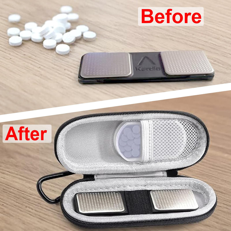 [Australia] - Yewltvep Case for kardiamobile EKG Heart Monitor, Hard case for KardiaMobile 6L, case for Kardia EKG Monitor Comes with Pill Box and Carabiner Clip, Heart Monitor Travel case Black&White 