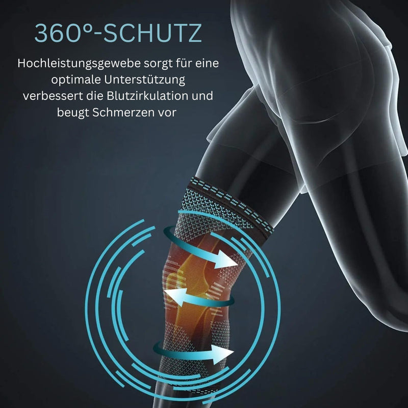 [Australia] - Omni Fit ® The new knee support (1 piece): Your second skin for pain-free movement and unsurpassed comfort! Maximum support without sweating - for a confident, active life. L Grey 