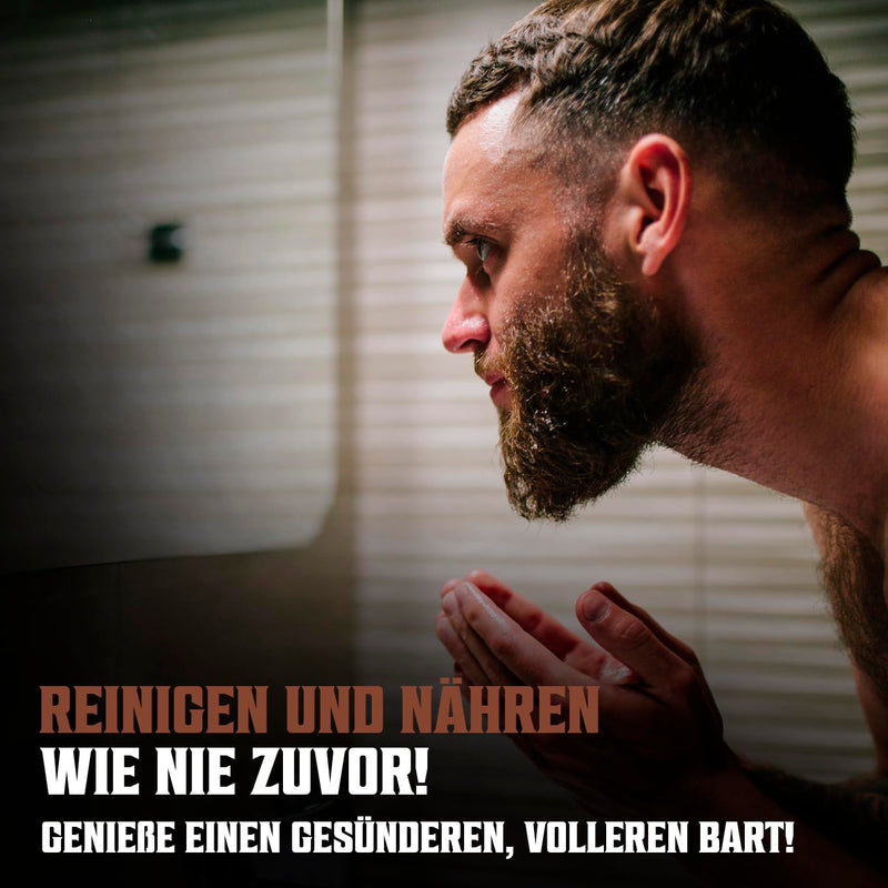 [Australia] - Viking Revolution - Beard Shampoo & Conditioner Set - Softens, Smooths & Strengthens Beard Growth - Beard Shampoo for Men - Sandalwood Fragrance - Gifts for Men - 2 x 500 ml 