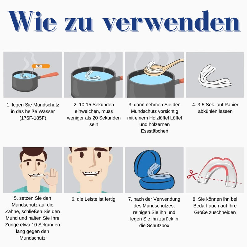 [Australia] - Grinding splint for night, dental splint, mouth guard, bite splint for night, pack of 4, reusable, used for reduced teeth grinding splint, effective snoring stopper, bite splint, teeth night white 