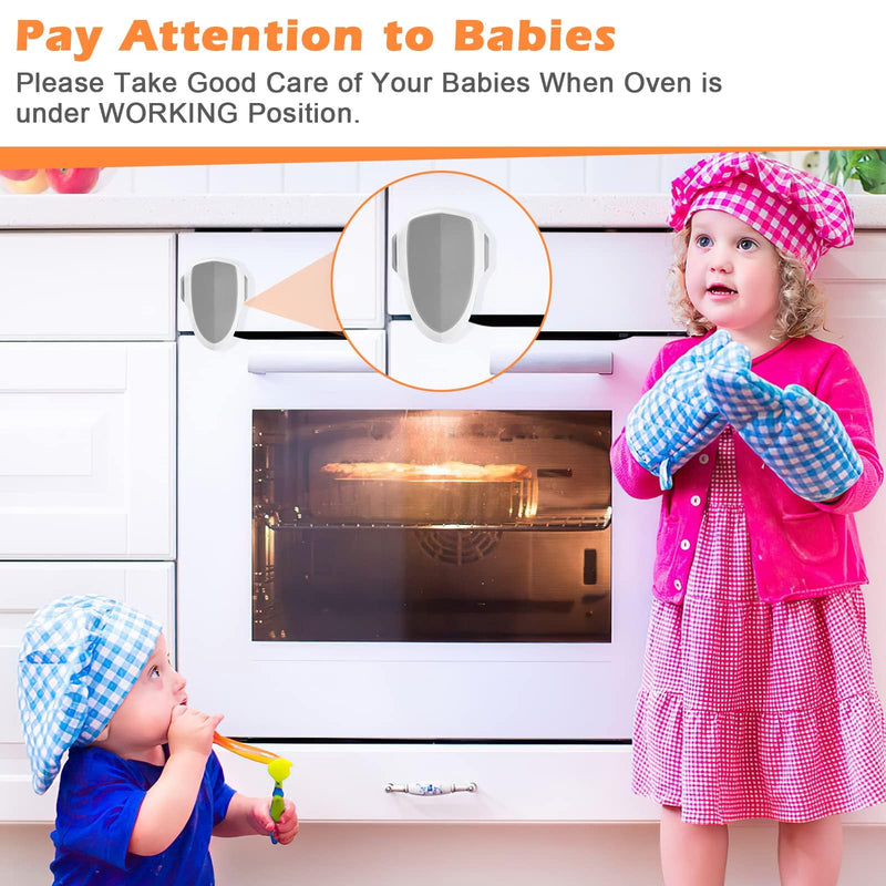 [Australia] - Oven Door Lock Child Safety,Oven Baby Proof Childproof Oven Front Lock Easy to Install and Use Heat-Resistant and Durable Material, with 3M Adhesive, No Screws or Drill（1pc, White） 1PACK 