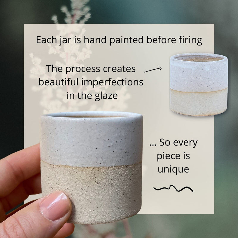 [Australia] - Match Holder with Striker | Cute Ceramic Match Jar - Perfect for Candles Matches or Bathroom Decor | Australian Designer | Lights All Matches | Extra 4 Striker Papers | Matches NOT INCL. 