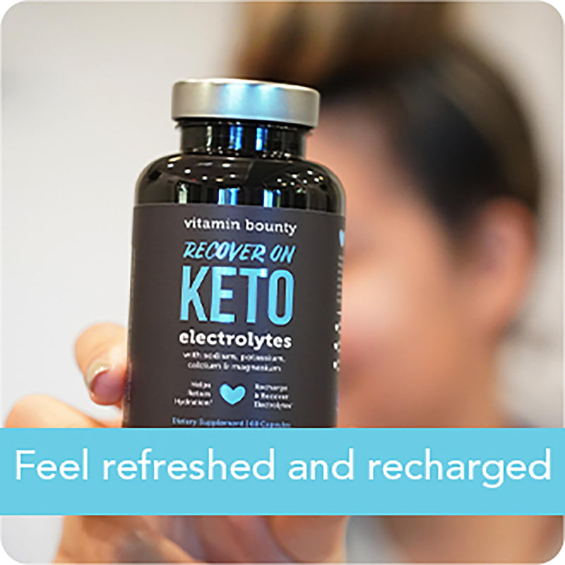 [Australia] - Vitamin Bounty Recover On Keto Electrolytes - Keto Supplements, Keto Electrolytes Pills, Electrolyte Supplement, Keto Vitamins, Sugar Free Hydration, Boost Energy, Workout Recovery - 60 Capsules 