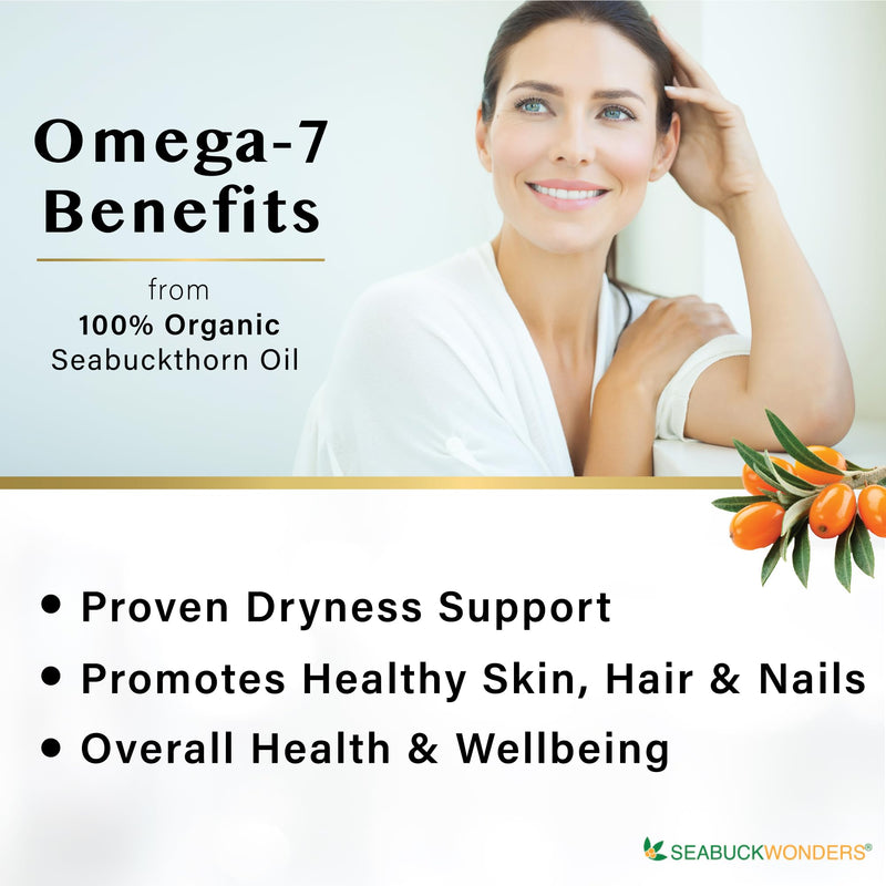 [Australia] - Omega-7 Complete Sea Buckthorn Oil Blend, 180 Count Softgels (500mg Each) Unflavored 180 Count (Pack of 1) 
