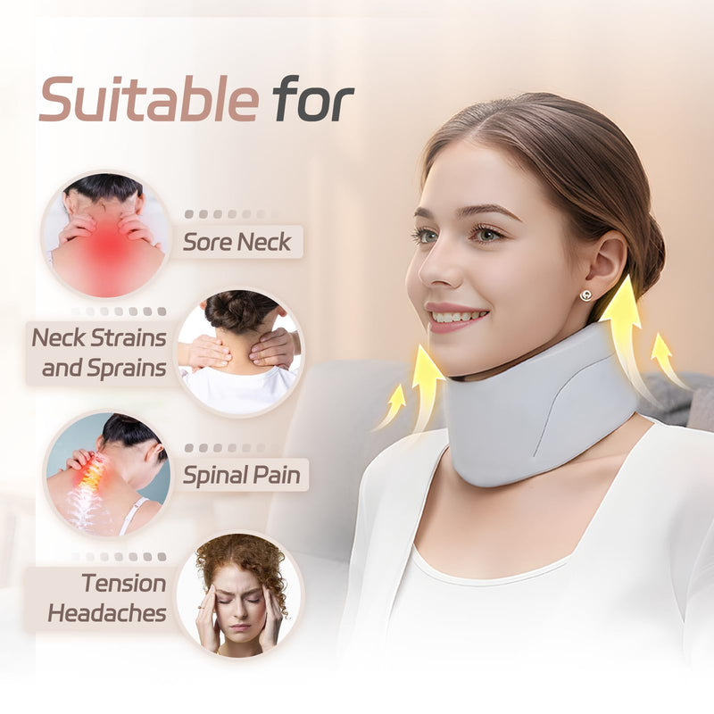 [Australia] - Neck Brace for Neck Pain and Support, Cervical Collar - Relieves Pain & Spine Pressure, Neck Support Brace Wraps Keep Vertebrae Stable and Aligned (Midium) Medium 