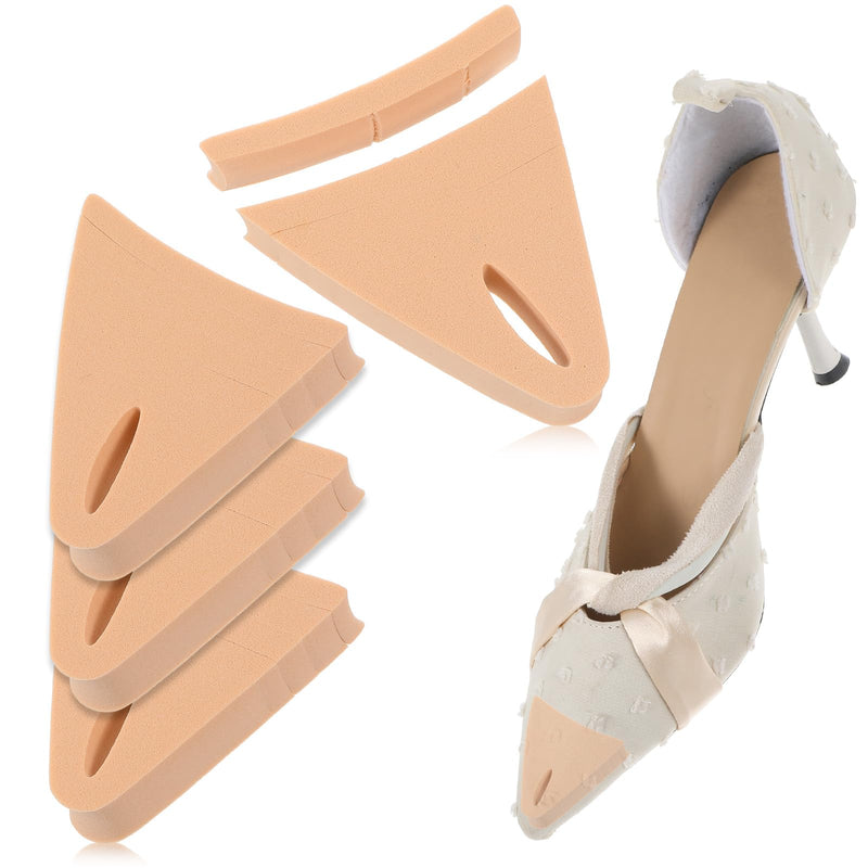 [Australia] - Qianyu Pack of 4 shoe fillers for shoes that are too big, soft shoe size reducer made of foam, tear-off toe inserts, make shoes smaller, reusable unisex toe filler made of foam, color 