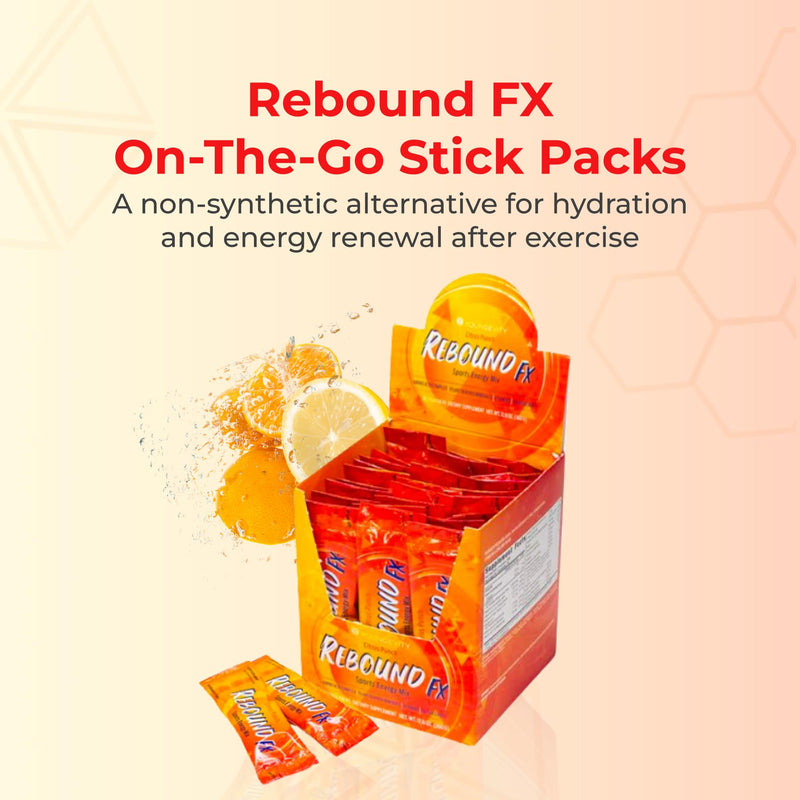 Youngevity Rebound FX Citrus Punch Energy & Hydration Mix, 30 Stick Packs | Vitamins, amino acids, electrolytes, natural caffeine, hydration and recovery support, citrus punch flavor, 30 stick packs