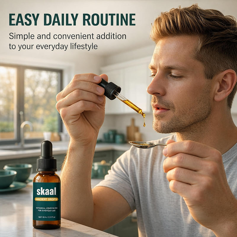 Skaal Ancient Drops, with Full-Spectrum Plant Oils, Omega 3-6-9 & Vitamin C, Peppermint Flavor