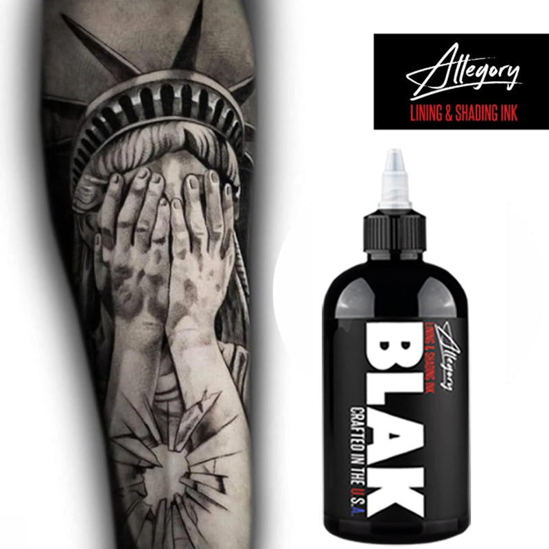 [Australia] - Tattoo Ink ‚Äì Blak, Premium Black Tattoo Ink, Perfect for Lining and Shading, Smooth, Consistent Pigment, Vegan Friendly Tattoo Color, Organic Ink, Crafted in The USA, 8 oz 