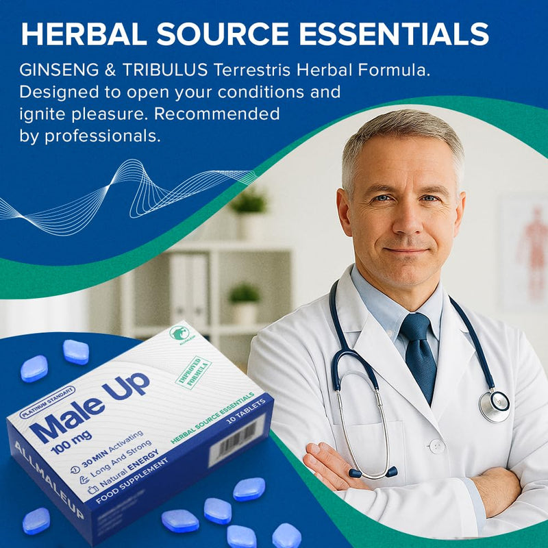 40 Pills for Men - Extra Strong Stamina Booster, Organic Herbal Energy Powder, Long-Lasting Male Supplement, Made in The UK