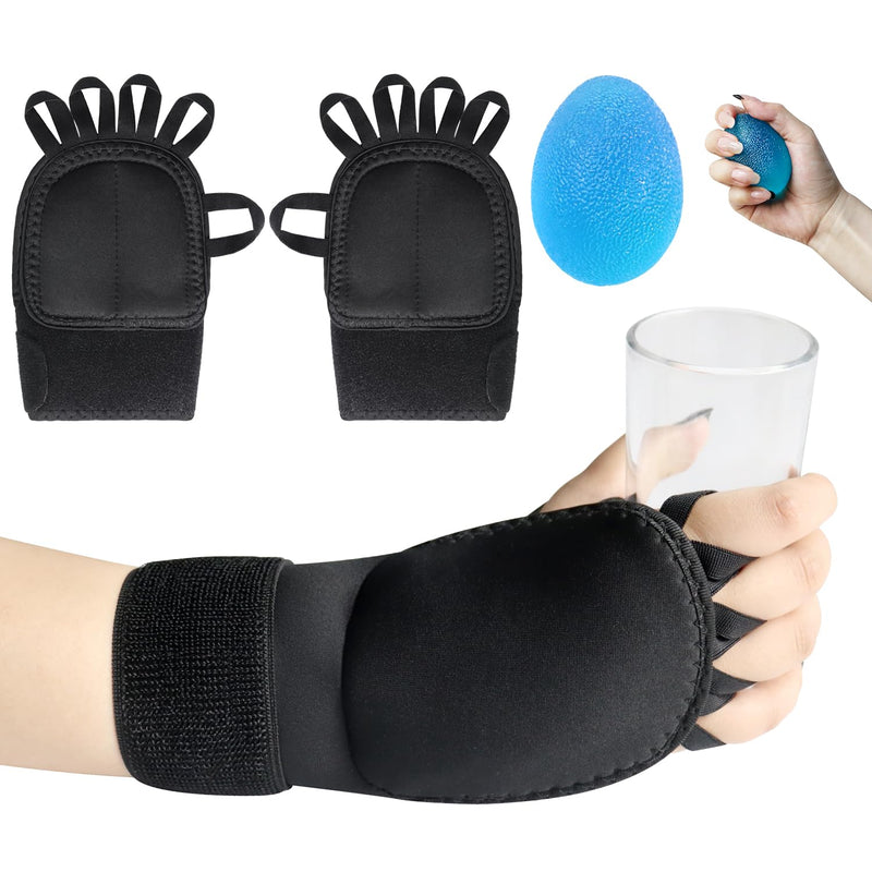 [Australia] - 2 Pack Weighted Gloves for Tremors, Improved Hand/Wrist Mobility, Adjustable Hand Stability Aid for Parkinson's Patients, Writing Stability & Strengthening, Hand Grip Strength Trainer Medium 