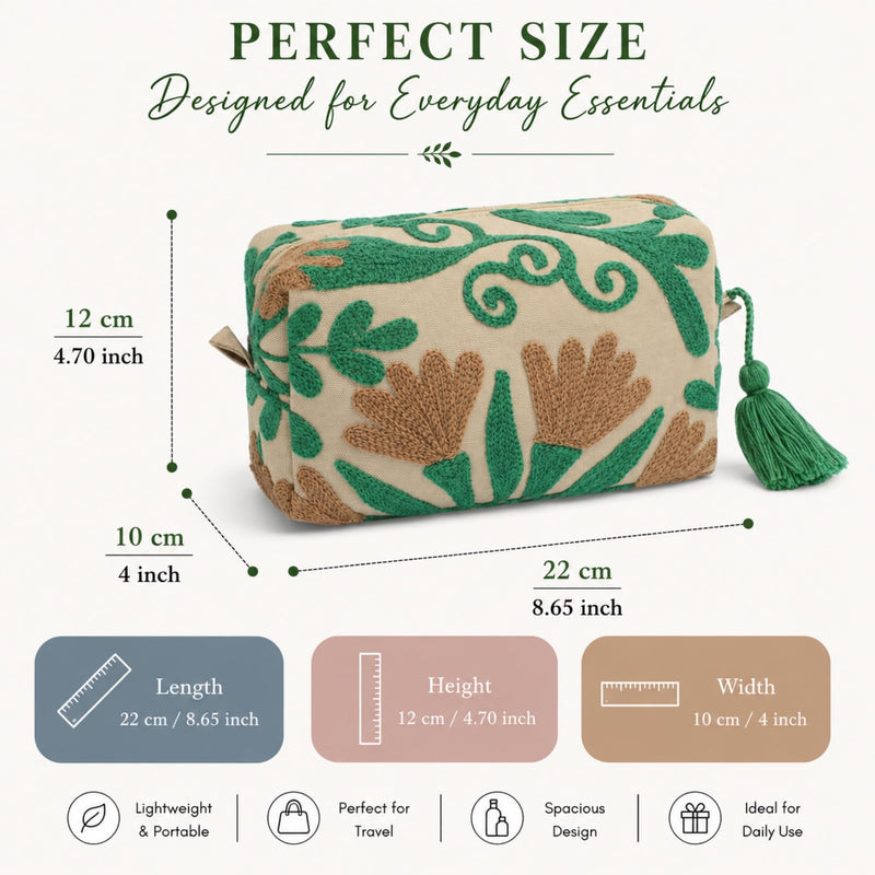 Huar Travel Makeup Bag- Large Capacity Cosmetic Bags for Women | Water Resistance Lining Portable Pouch & Open Toiletry Bag - Makeup Organizer for Travel Essentials (Beige) Beige