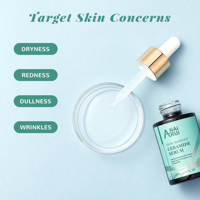 ANAI RUI SPA Mask Kit,Turmeric Vitamin C Mask,Rose Facial Mask-Avocado Green Tea Mud Mask+Ceramide Skin Barrier Serum,Skin Barrier Repair