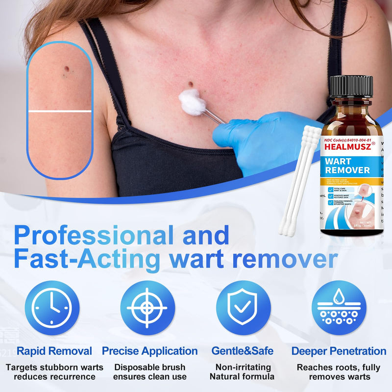 [Australia] - Wart Remover Liquid 5% Salicylic Acid Wart Freeze Off Wart Removal,Wart Remover Freeze Off for Genital,H Wa rt,Common,Flat, Corn, Callus, Plantar Wa rt Remover on Feet,H 30ml 