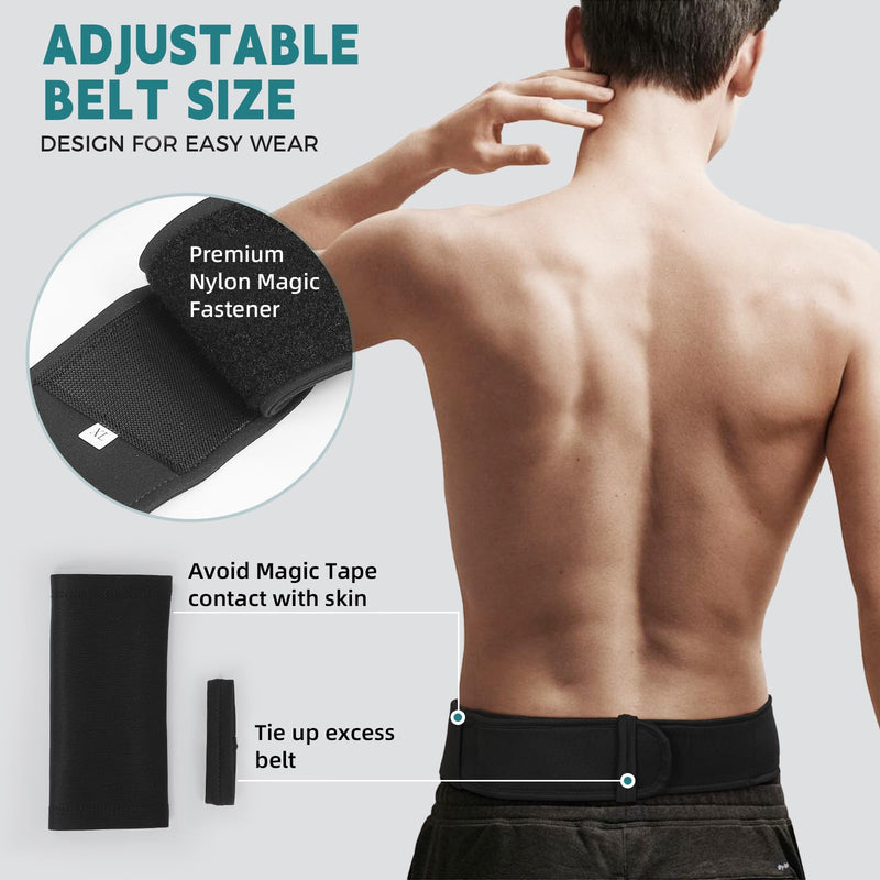 [Australia] - Fanwer Ostomy Belt Black Men & Women - Stealth Colostomy Belt for Ostomy Bag, Ostomy Wrap Abdomen, Ostomy Support Belt, Colostomy Bag Covers for Sport & Daily Life M 