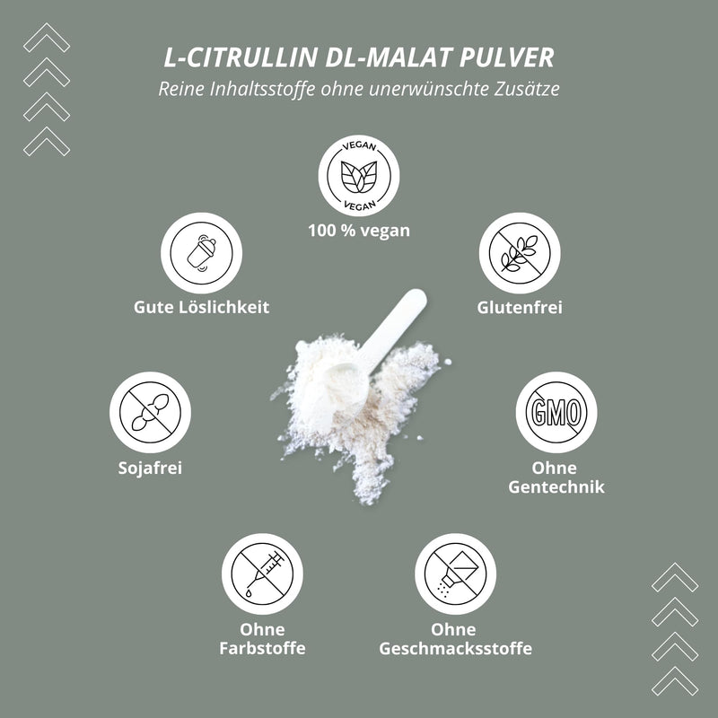 [Australia] - Nutri + L-Citrulline Malate powder 1 kg - high dose vegan + pure - L-Citrulline Malate DL 2:1 1000 g - premium quality from plant-based fermentation 
