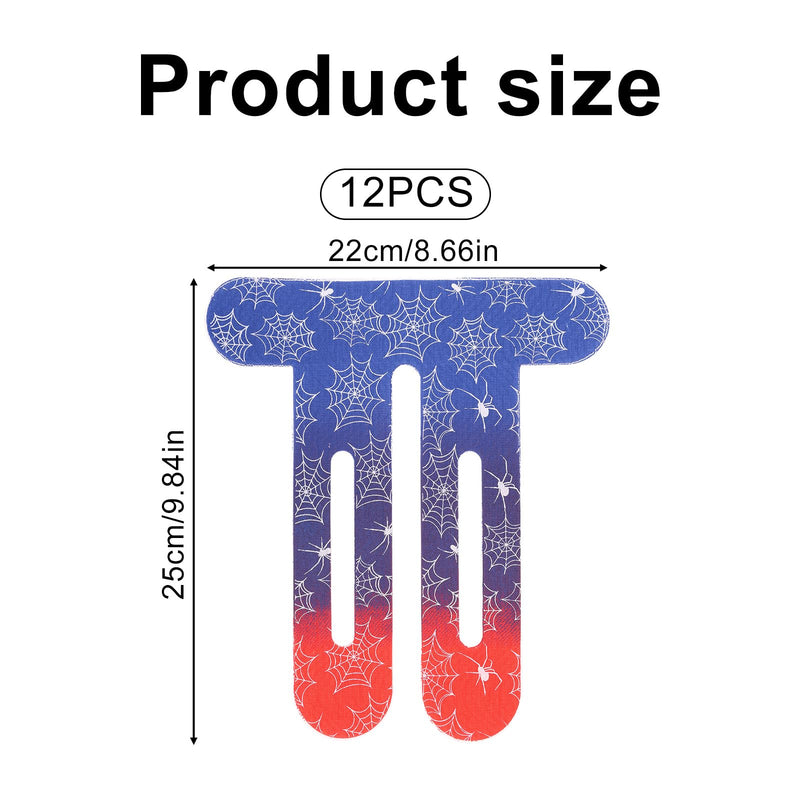 12pcs Precut Kinesiology Tape for Knees, Red Blue Gradient Waterproof Elastic Pre-Cut Breathable Sports Recovery Tape Stickers Supplies for Muscle Support & Comfort Stability