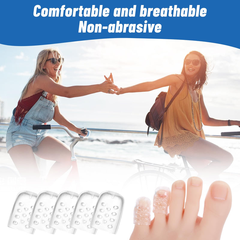[Australia] - Pack of 30 foot toe protectors, gel toe caps, silicone toe protection, small toe, clear, breathable, soft, small toe covers against friction, corns, calluses, toe rubber toe protectors, women and men 