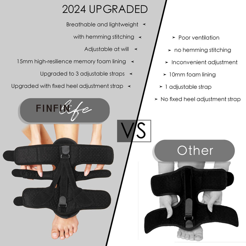 Plantar Fasciitis Night Splint with 3 Adjustable Straps & Fasciitis Socks, Pain Relief Foot Drop, Heel Spur, Achilles Tendonitis Day&Night, Comfortable Brace Women (Pink) Pink