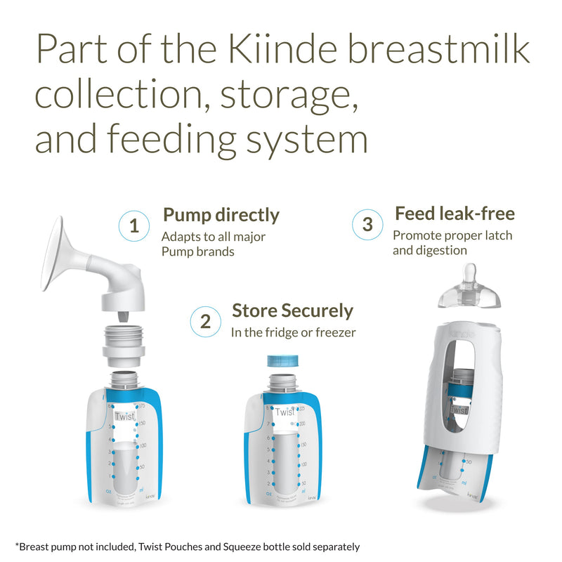 [Australia] - Kiinde Twist Active Latch Nipples for Breast Milk, Discourages Lazy Latching, Seamless Transition Between Bottle and Breast, Helps Relieve Colic - Slow Flow (2 Pack) 1 Count (Pack of 2) 