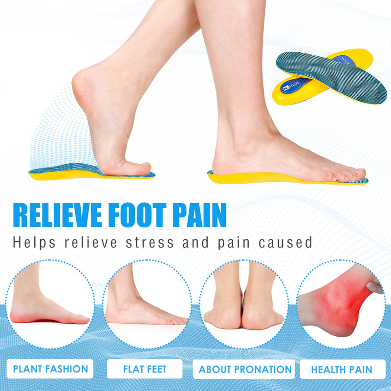 [Australia] - KFDDRN Pack of 2 insoles, work shoes, flat splayed foot insoles, Norelie insoles, plantar fasciitis, flat foot insoles, insoles for men and women, work shoes for everyday use and work (41-42) 41-42 